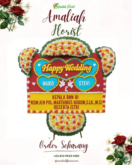 Papan Bunga Pernikahan Tukka